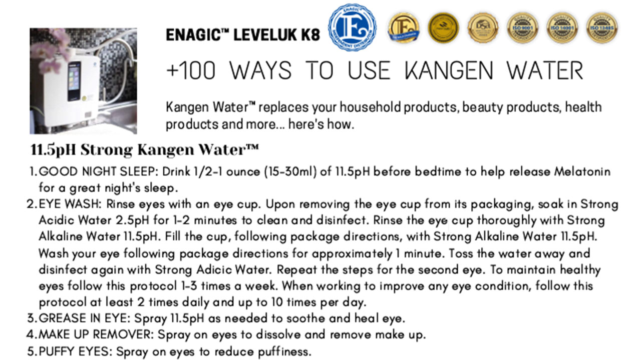 100 Ways to Use Kangen Water